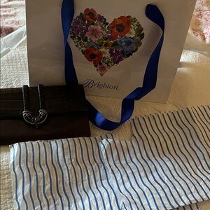 Brighton Dark Brown Croc Embossed Handbag